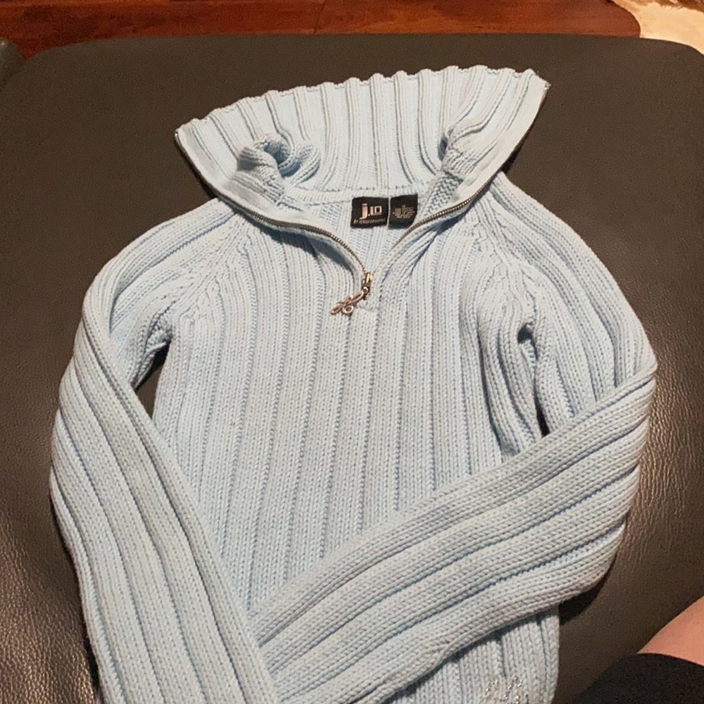 Y2K Vintage J.LO By JENNIFER LOPEZ Women’s Sweater Cotton Blend Blue Sz S